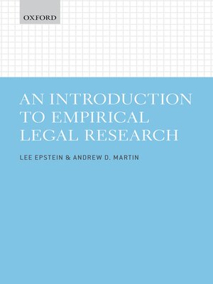 cover image of An Introduction to Empirical Legal Research